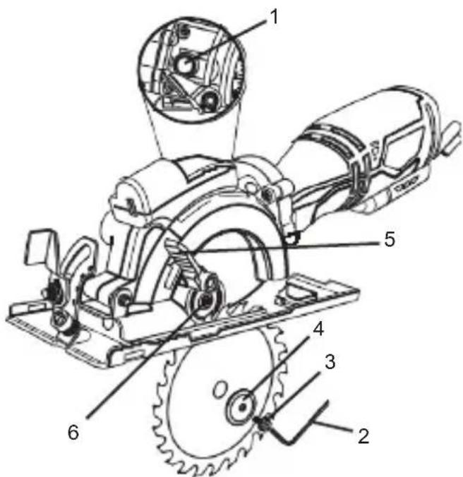 Tacklife TCS115A - ENTFERNEN UND INSTALLIEREN EINE KLINGE - 1