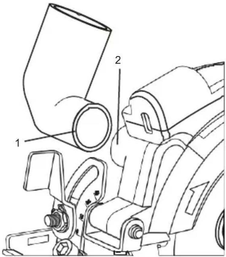 Tacklife TCS115A - INSTALLING THE VACUUM ADAPTER - 1