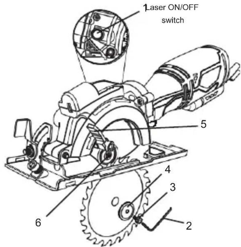 Tacklife TCS115A - REMOVING AND INSTALLING A BLADE - 1