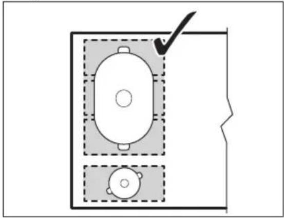 AEG IKE64471FB - Правилна позиция на готварски съд: - 1