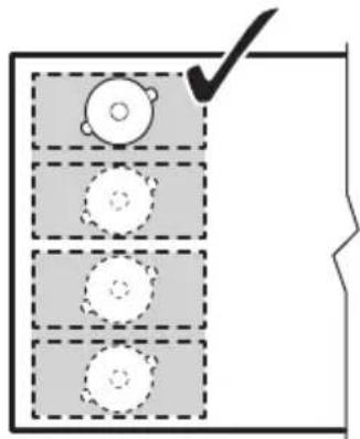 AEG IKE64471FB - Diameter en positie van het kookgerei - 1