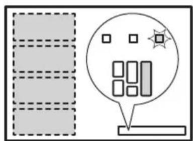 AEG IKE64471FB - A főzőedény helyes pozíciója: - 3