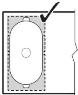 AEG IKE64471FB - A főzőedény helyes pozíciója: - 1