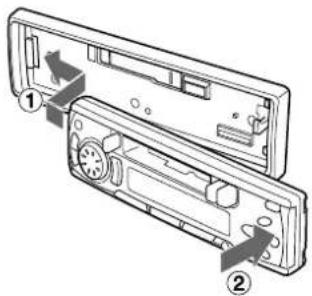 AIWA CTX410 - Attaching the front panel - 1