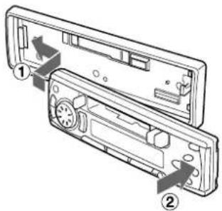 AIWA CTX410 - RETRAIT ET FIXATION DU PANNEAU AVANT - 3