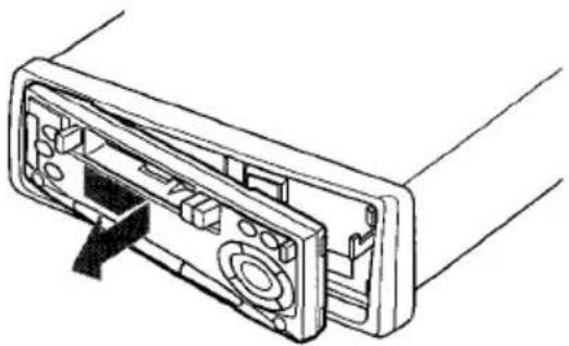 AIWA CTX409 - DETACHING AND ATTACHING THE FRONT PANEL - 2