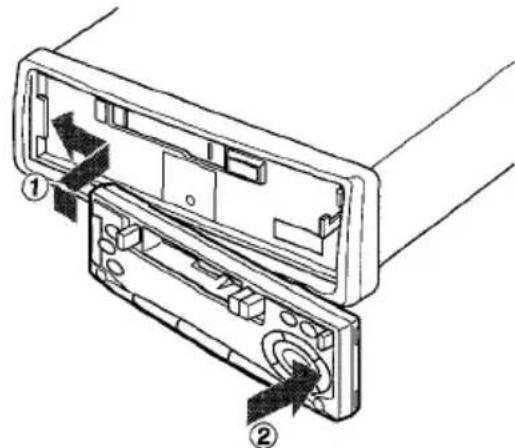 AIWA CTX409 - DETACHEMENT ET FIXATION DU PANNEAU AVANT - 3