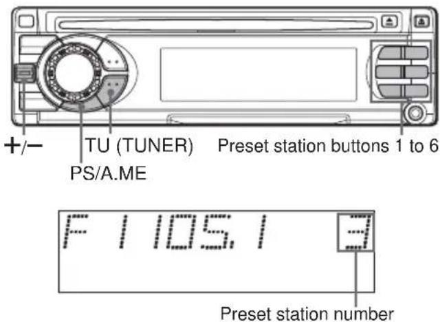 AIWA CDCX30MP - Using preset stations - 1