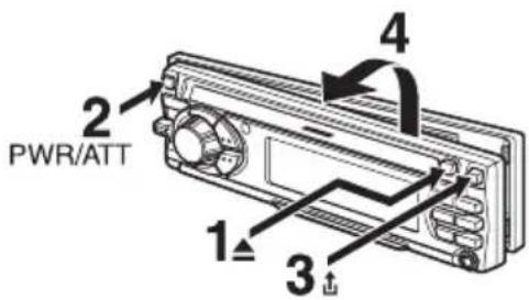 AIWA CDCX30MP - Detaching the front panel - 1