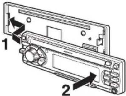 AIWA CDCX30MP - Fixation du panneau avant - 1