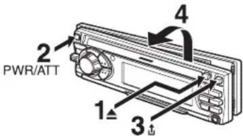 AIWA CDCX30MP - Retrait du panneau avant - 1