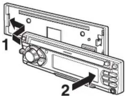 AIWA CDCX30MP - Attaching the front panel - 1