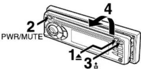 AIWA CDCX227 - Losmaken van het Voorpaneel - 1
