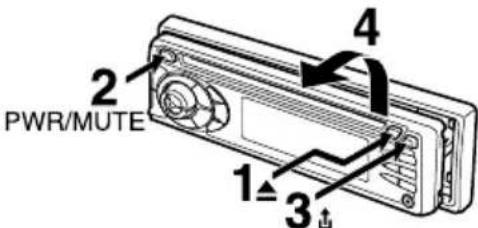 AIWA CDCX227 - Zdejmowanie panelu przydniego - 1