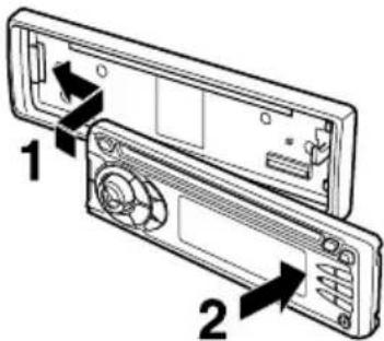 AIWA CDCX227 - Fixation du panneau avant - 1