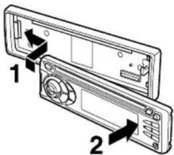 AIWA CDCX227 - Anbringen der Frontplatte - 1