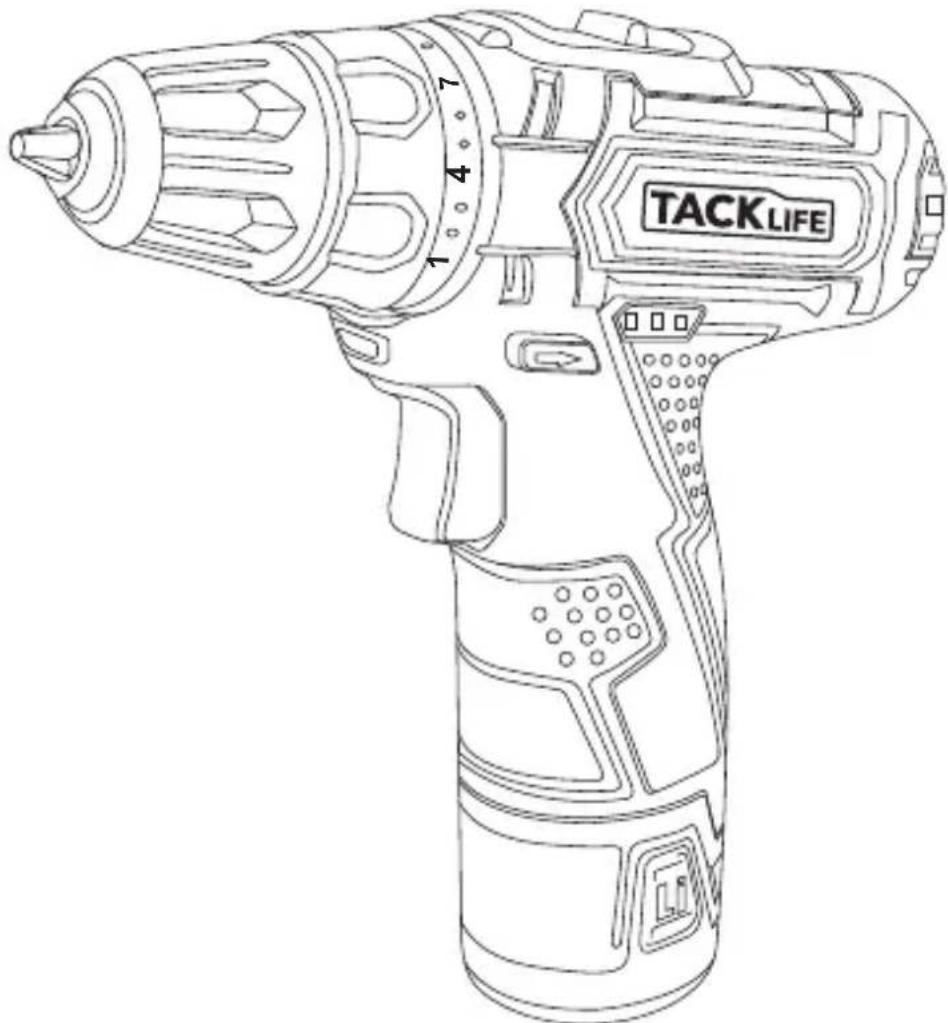 Tacklife PCD02B - Cordless Drill/Driver - 1