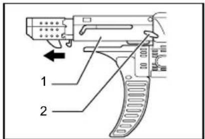 MAKITA DFR550 - Instalación o extracción de la punta. - 1