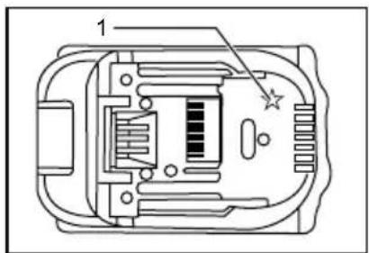 MAKITA DFR550 - Système de protection de la batterie (batterie lithium-ion marquee d'une étoile) - 1