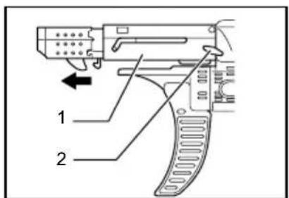 MAKITA DFR550 - Reemplazimiento de las escobillas de carbón - 2