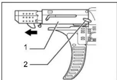 MAKITA DFR550 - Installation et retrait du embout - 1