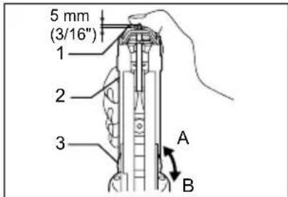 MAKITA DFR550 - Adjusting the driving depth - 1