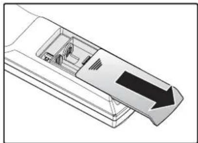 CANON LXMU700 - Insertion des piles de la télécommande - 1