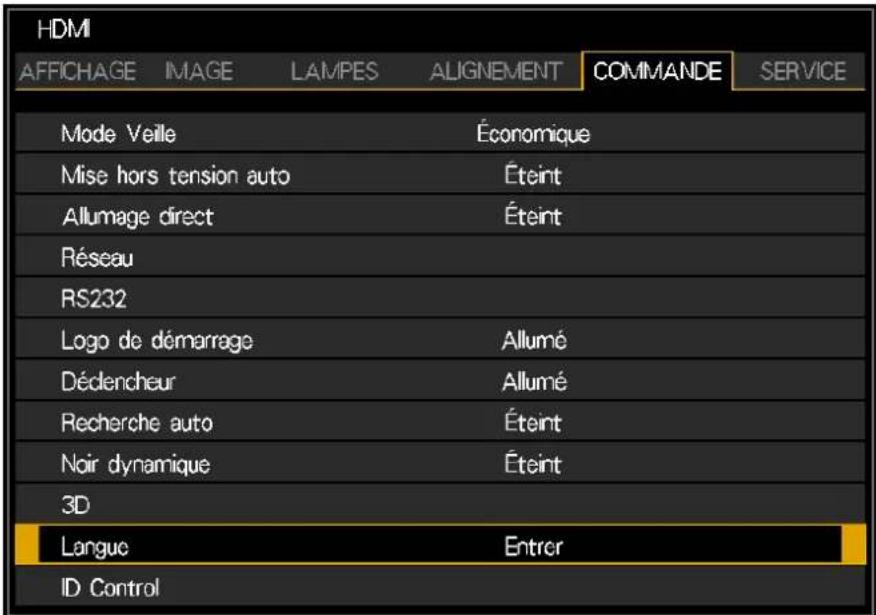 CANON LXMU700 - Définir la langue OSD - 1