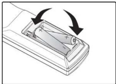 CANON LXMU700 - Insertion des piles de la télécommande - 2