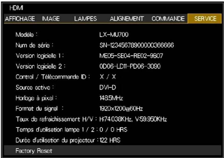 CANON LXMU700 - Menu SERVICE - 1