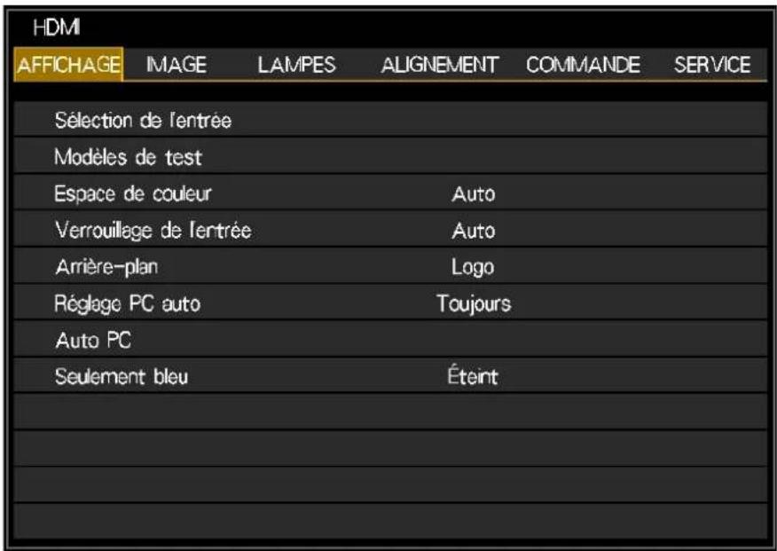 CANON LXMU700 - Menu AFFICHAGE - 1
