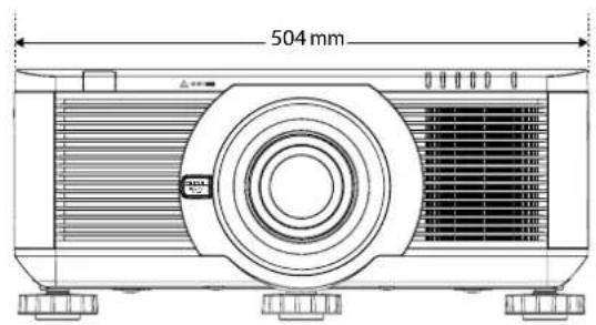 CANON LXMU700 - Dimensions du Projecteur - 2