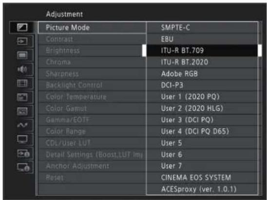 CANON DPV1710 - Opérations de base pour utiliser le menu OSD - 3
