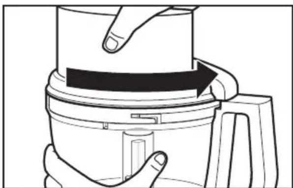 KITCHENAID KFP0933OB - como sujarar la tapa del tzón de trabajo - 1