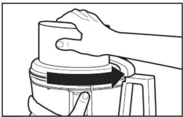 KITCHENAID KFP0933OB - Cómo instalar el minitazón y la minicuchilla - 3