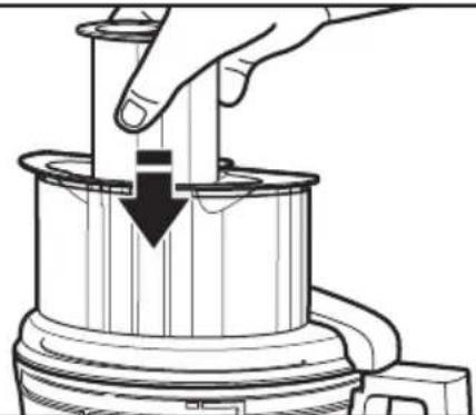 KITCHENAID KFP0933OB - como usar el tubo de alimentacion 3 en I - 2