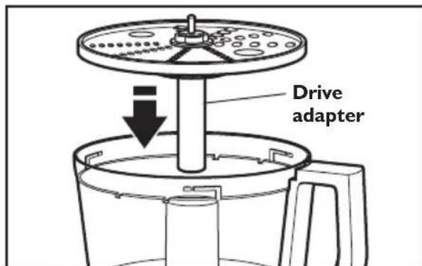 KITCHENAID KFP0933OB - Installing the reversible shredding disc or french fry disc - 2