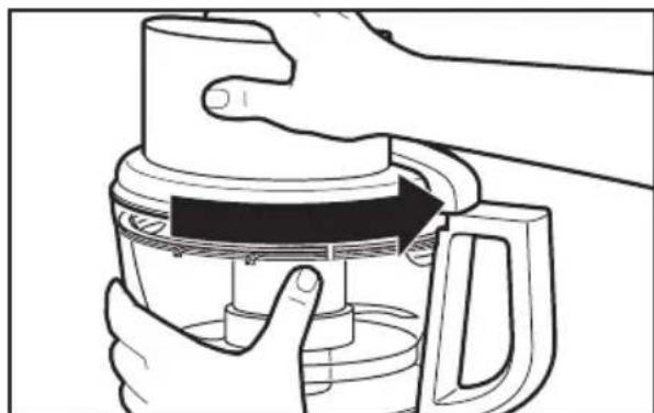 KITCHENAID KFP0933OB - Installing the mini-bowl and mini-blade - 3
