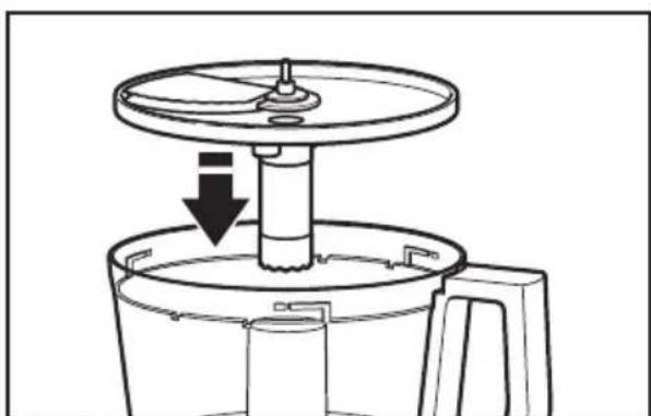 KITCHENAID KFP0933OB - Cómo instalar el disco regulable rebanador - 1