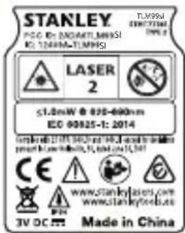 STANLEY TLM99 - ADVARSEL: - 3
