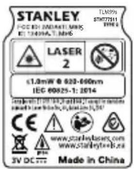 STANLEY TLM99 - WARNING: - 2
