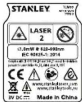 STANLEY TLM99 - VAROVÁNÍ: - 1