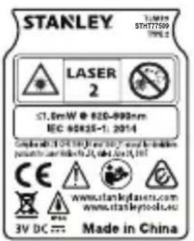 STANLEY TLM99 - OSTRZEZENIE: - 1