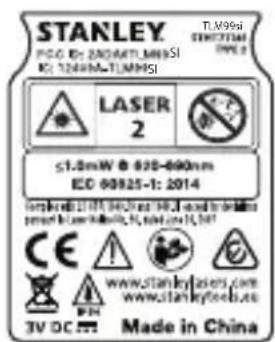 STANLEY TLM99 - ADVARSEL: - 3