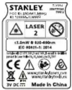 STANLEY TLM99 - OSTRZEZENIE: - 3