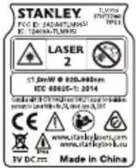 STANLEY TLM99 - WARNING: - 3