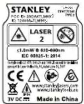 STANLEY TLM99 - ADVERTENCIA: - 3