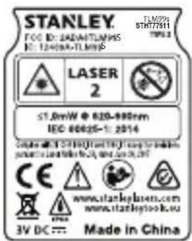 STANLEY TLM99 - WARNING: - 2