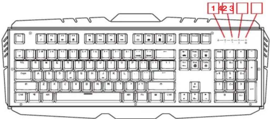 IOGEAR GKB720RGBRD - Telcado - Vista Frontal - 1