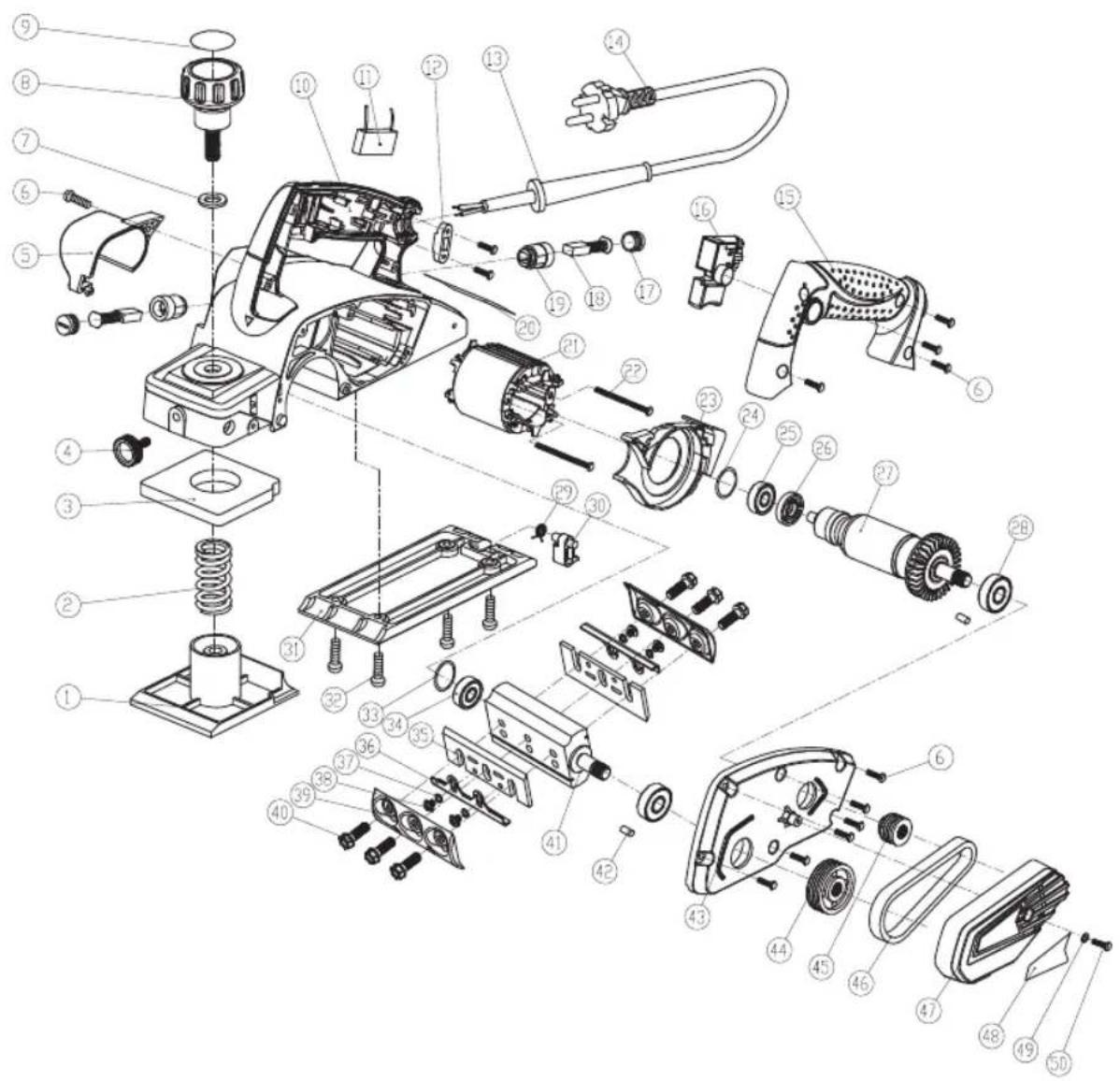 Ferm PPM1015P - Exploded view - 1